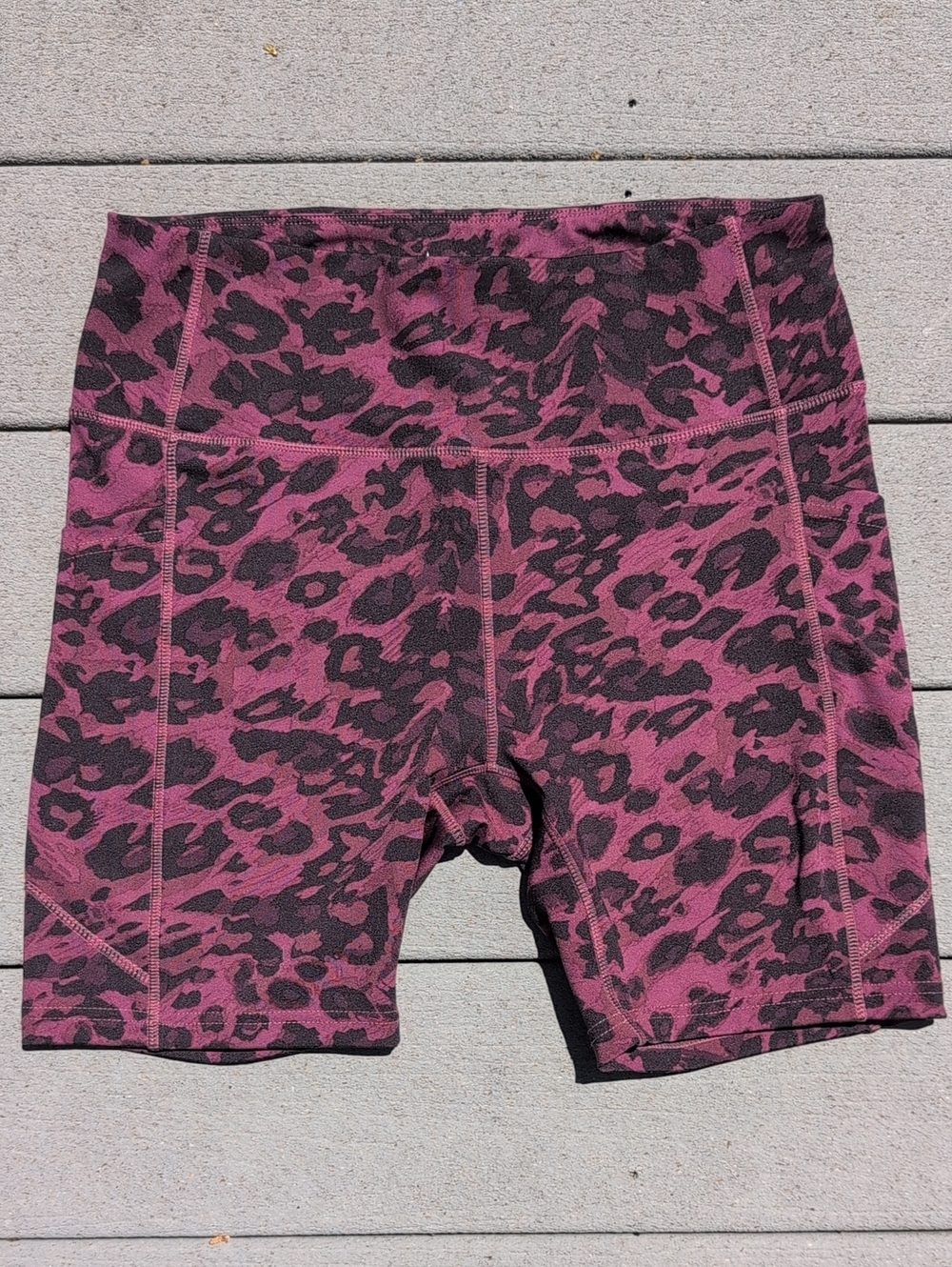Nicole Miller Sport Biker Shorts | Leopard Print High-Waisted Spandex Shorts